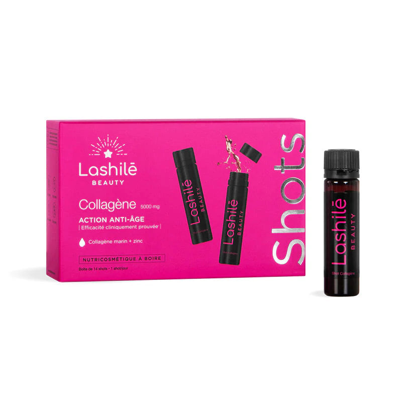 Shots Collagène 5000mg Lashilé Beauty - Action Anti-Âge efficacité cliniquement prouvée